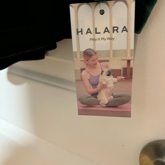 NWT Halara V-Neck Velvet Dress (Green) - Picture 7 of 8